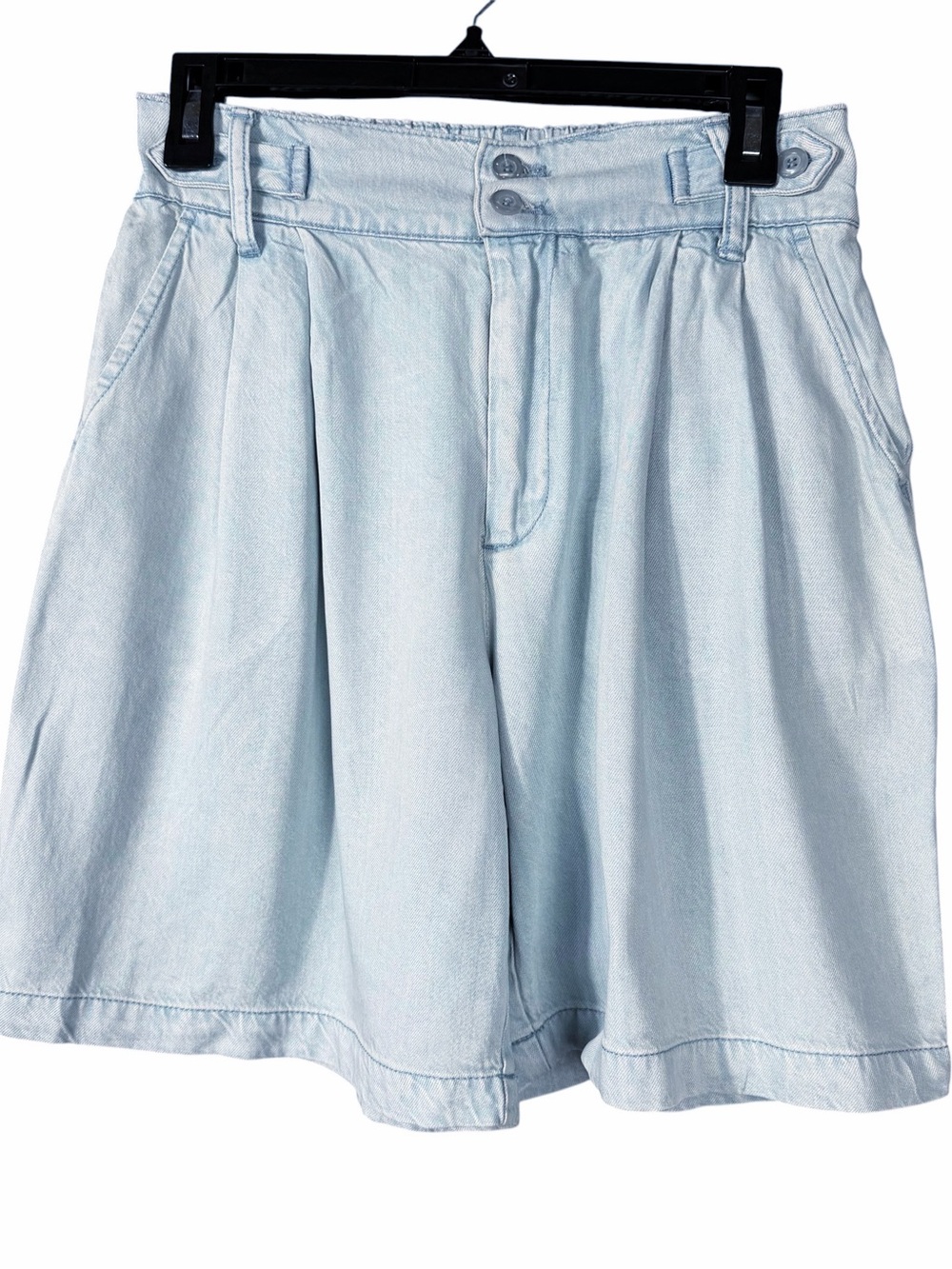 Young Fabulous Broke Shorts Women’s Medium Light Blue NWT High Rise Pleated YFB